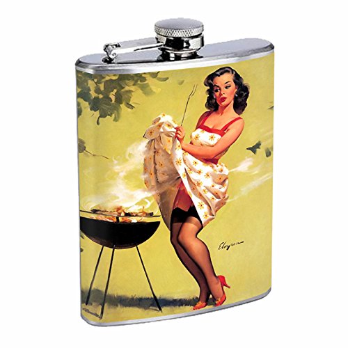 Amazon.com | Vintage Hot Dog Flask D4 8oz Stainless Steel Retro